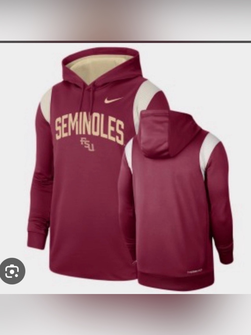 Nike Florida State University Seminoles Garnet Gold Hoodie XXL ACC NCAA football